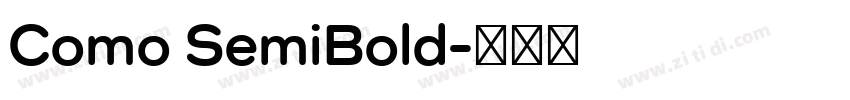 Como SemiBold字体转换